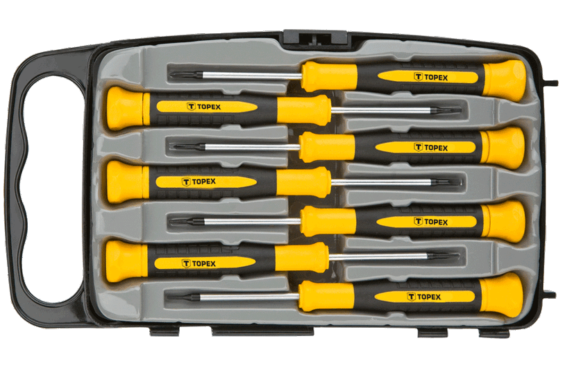 Topex 39D558 műszerész csavarhúzó készlet, CrV acél, 7 részes termék fő termékképe