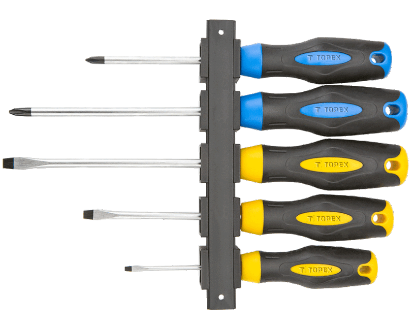 Topex 39D885 csavarhúzó készlet, CrV acél, 5 részes termék fő termékképe