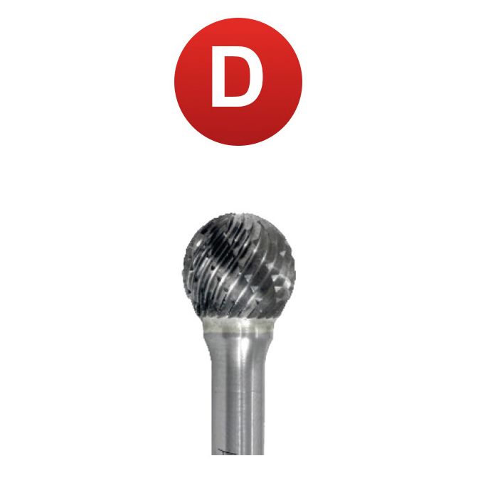 Abraboro 12 x 161/11 mm D alakú keményfém turbómaró kereszt fogazással, hosszú kivitel termék fő termékképe