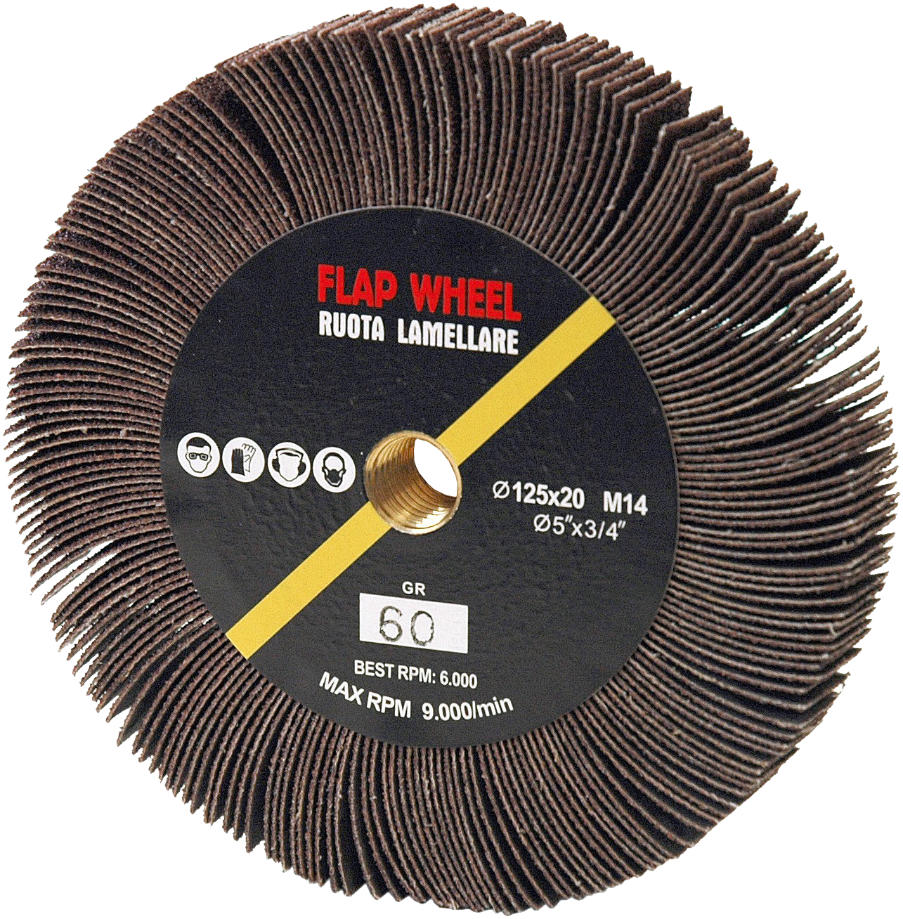 Abraboro D 125 x 20 mm lamellás csiszolókerék, 120-as szemcseméret termék fő termékképe