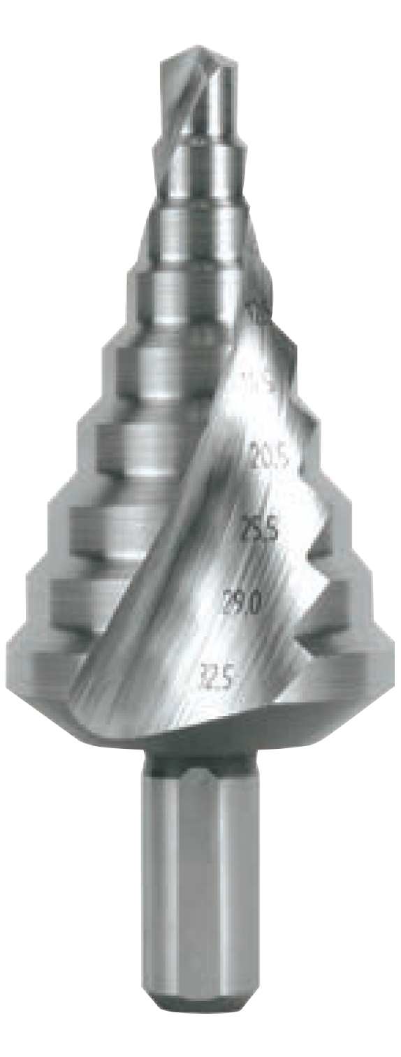 Abraboro HSS-G lépcsős fúró metrikus kábelekhez, átmenő furathoz, 6.5 - 32.5 mm termék fő termékképe