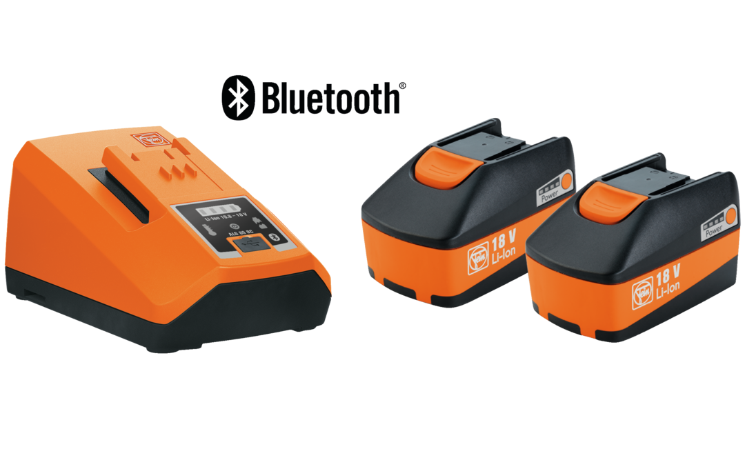 Fein ALG 80 BC Bluetooth® gyorstöltő Li-ion akkukhoz + 2 db Li-ion akkumulátor, 18 V, 6.0 Ah termék fő termékképe