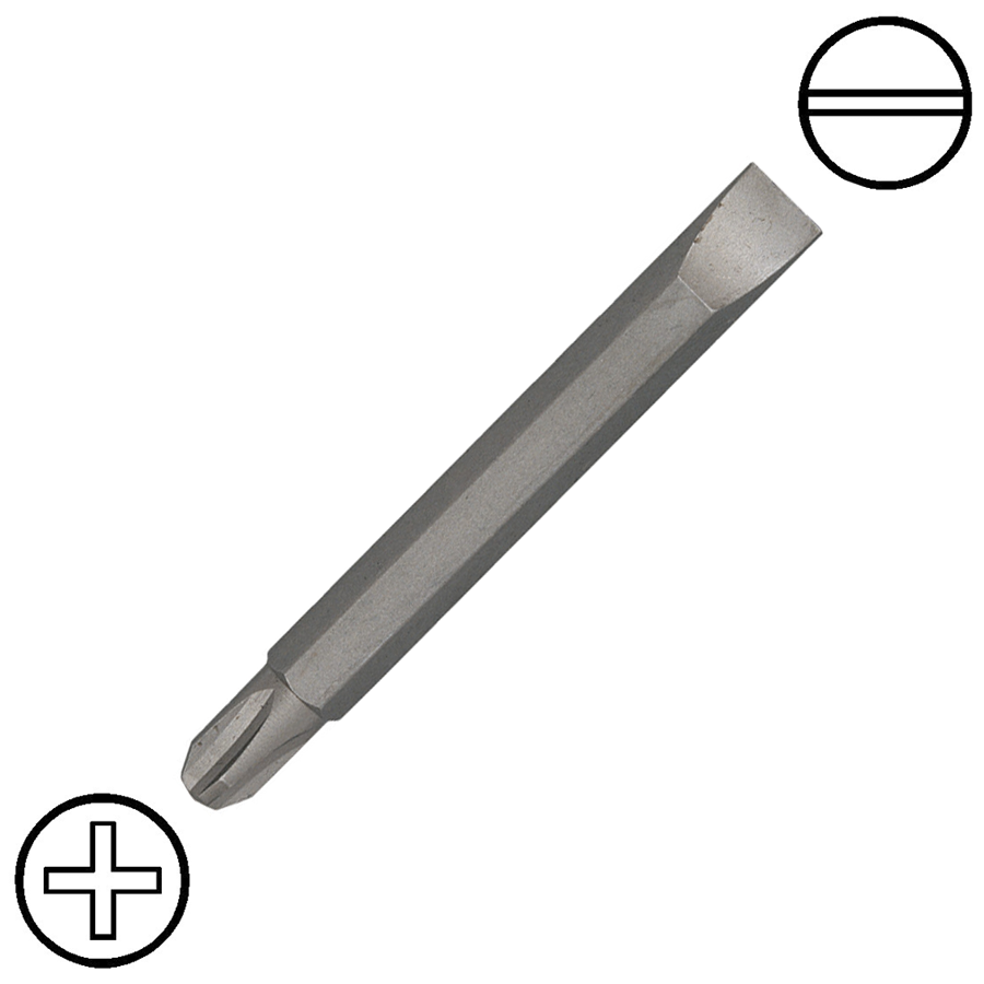 KENNEDY 9/32" hornyos x No.3 kereszthornyos kétvégű csavarbehajtó bit 1/4" hatszög befogással, 60 mm termék fő termékképe