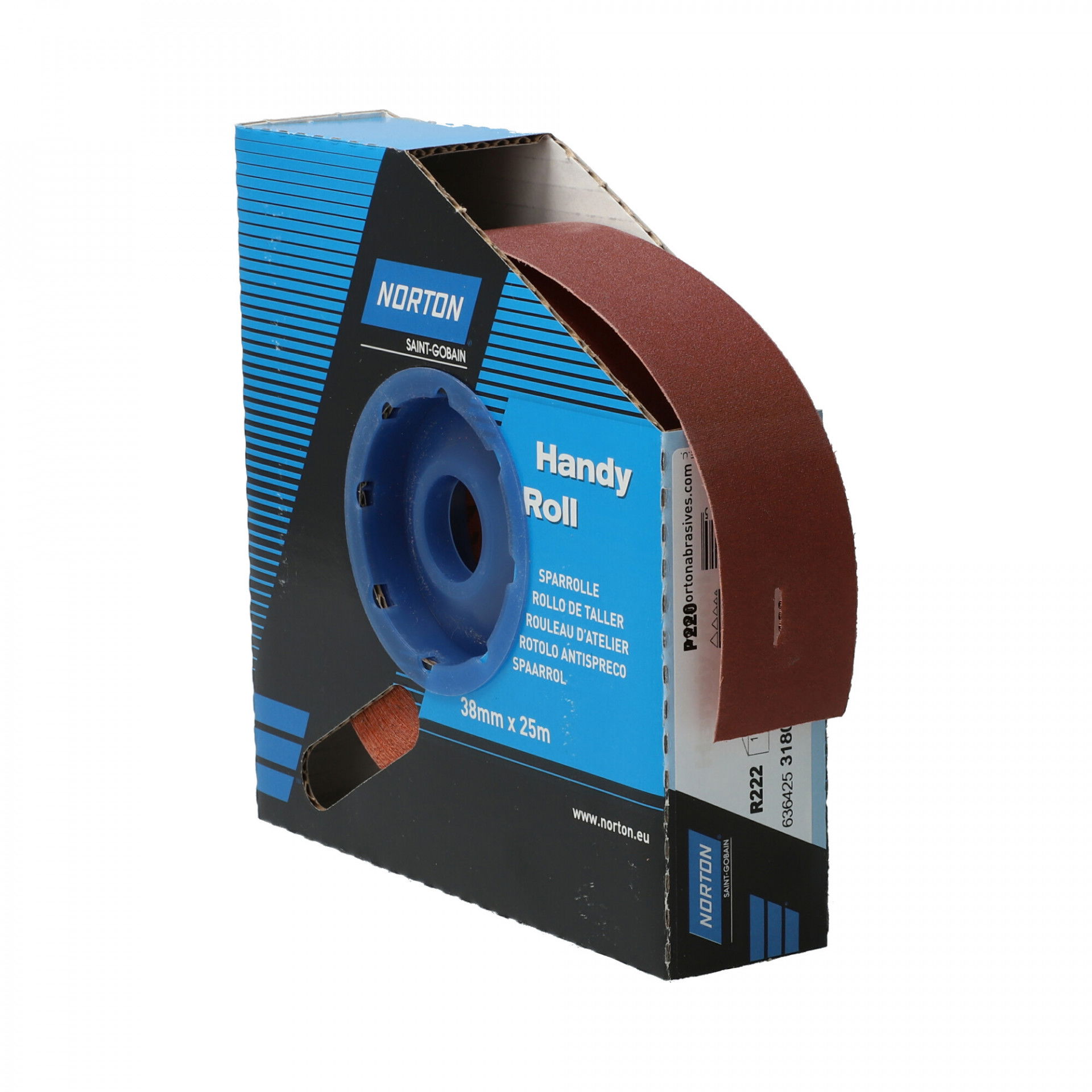 Norton R222 csiszolóvászon műhelytekercs 38mmx25m P220 termék fő termékképe