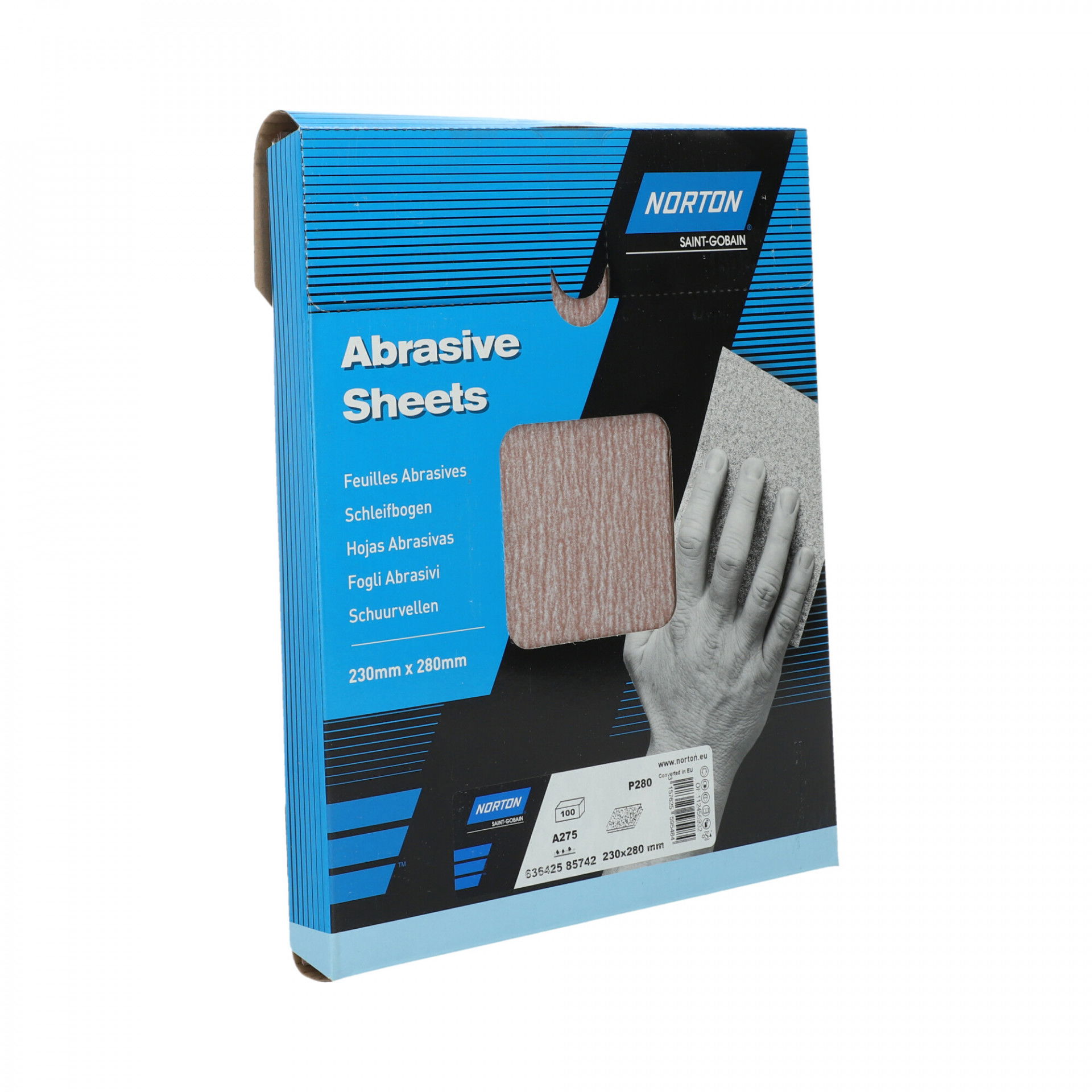Norton Pro A275 No-Fil® csiszolópapír 230x280mm P280, 100 db/csomag termék fő termékképe
