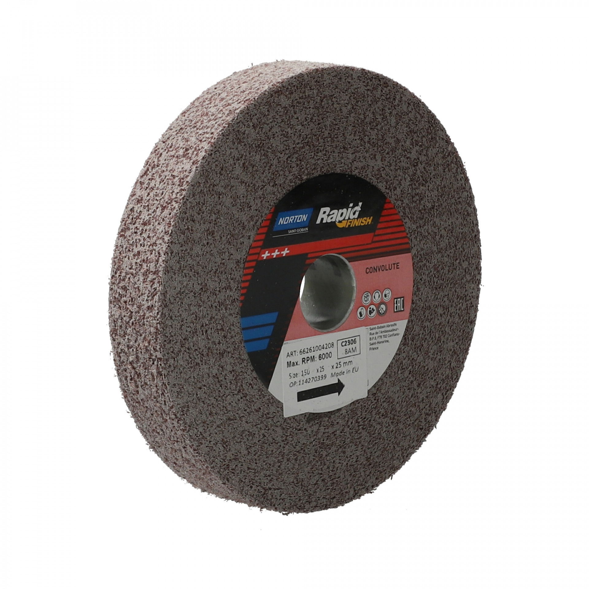 Norton Rapid Finish Series 4000 Csiszolókorongok (Rostkorongok) 150x25x25mm Medium 8 Alox, 3 db/csomag termék fő termékképe