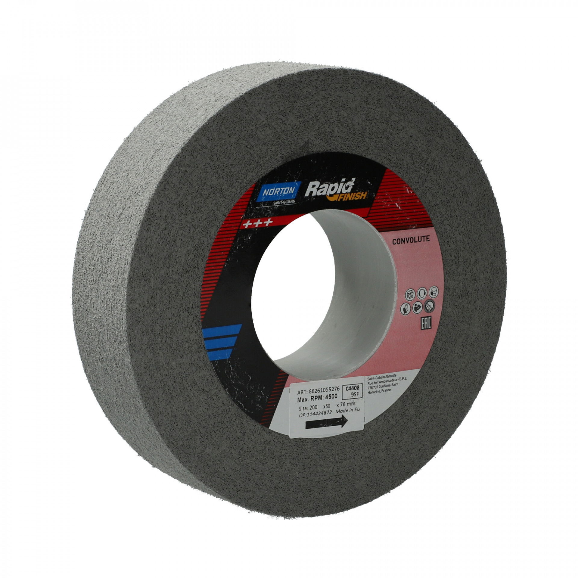 Norton Rapid Finish Series 1000 Long Life rost csiszolókorong 200x50x76mm Fine 9 SiC, 2 db/csomag termék fő termékképe