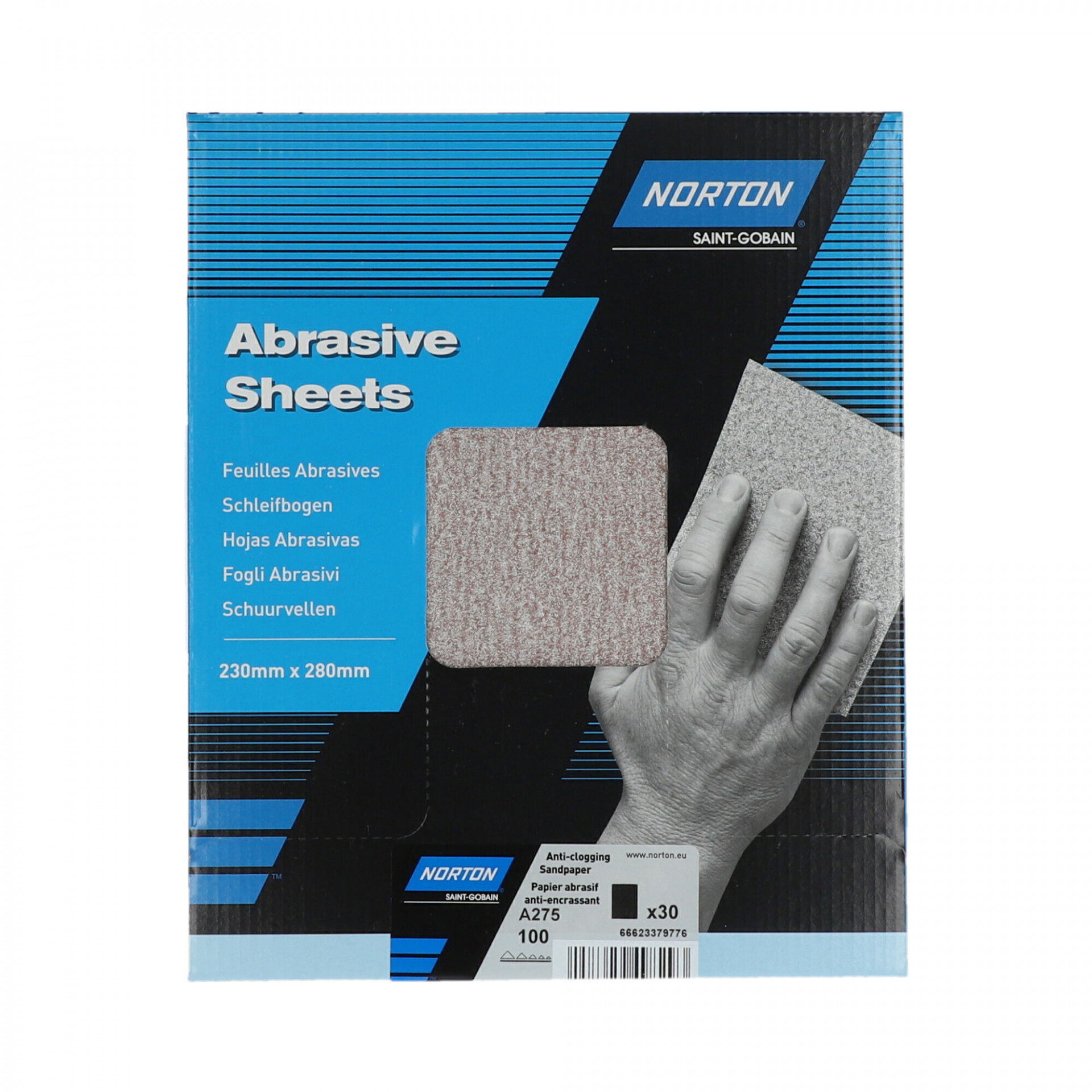 Norton Clipper A275 No-fil® csiszolópapír 230x280mm P100, 30 db/csomag termék fő termékképe