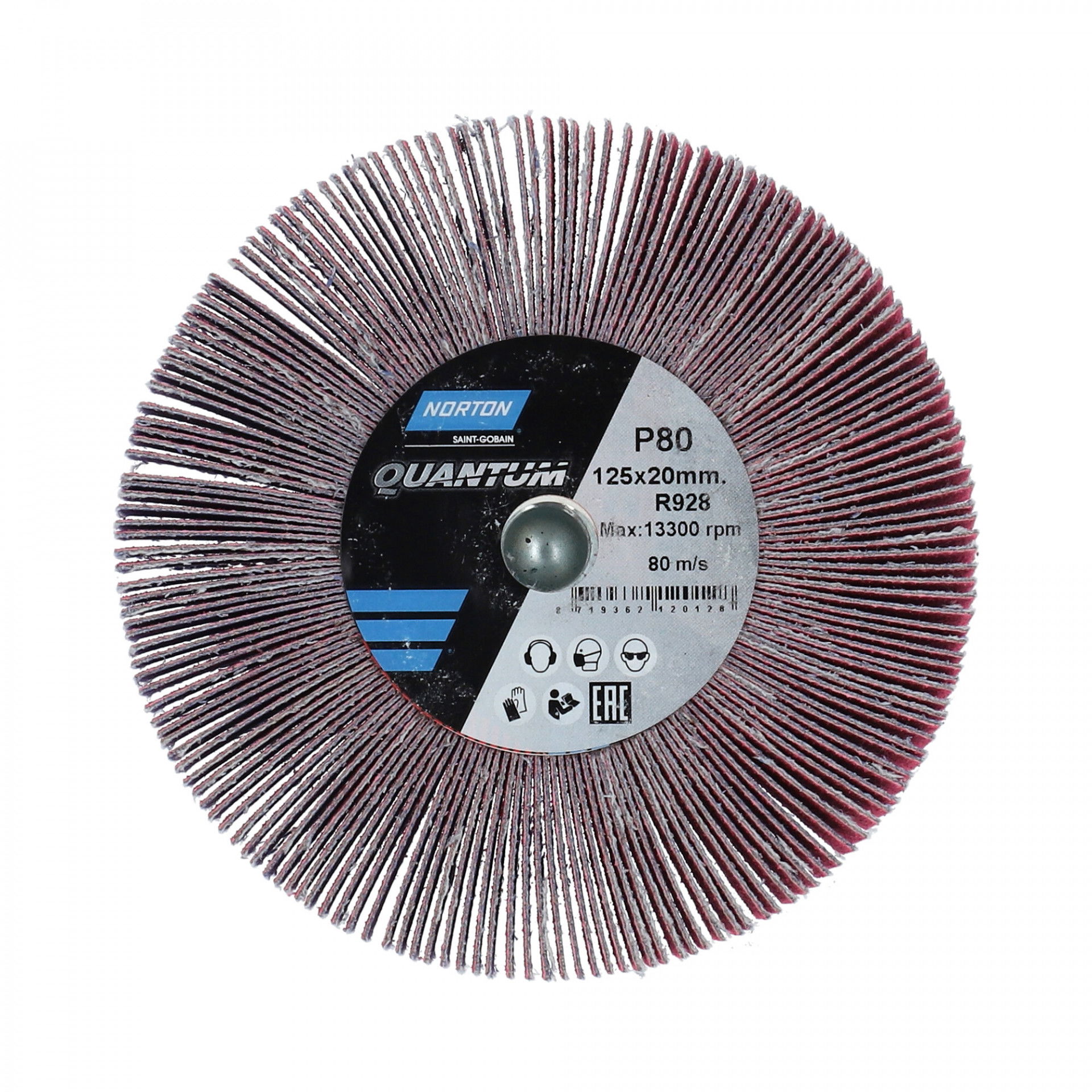 Norton Quantum R928 szaturnusz lamellás csiszolókorong Ø125x20xM14 P120, 5 db/csomag termék fő termékképe