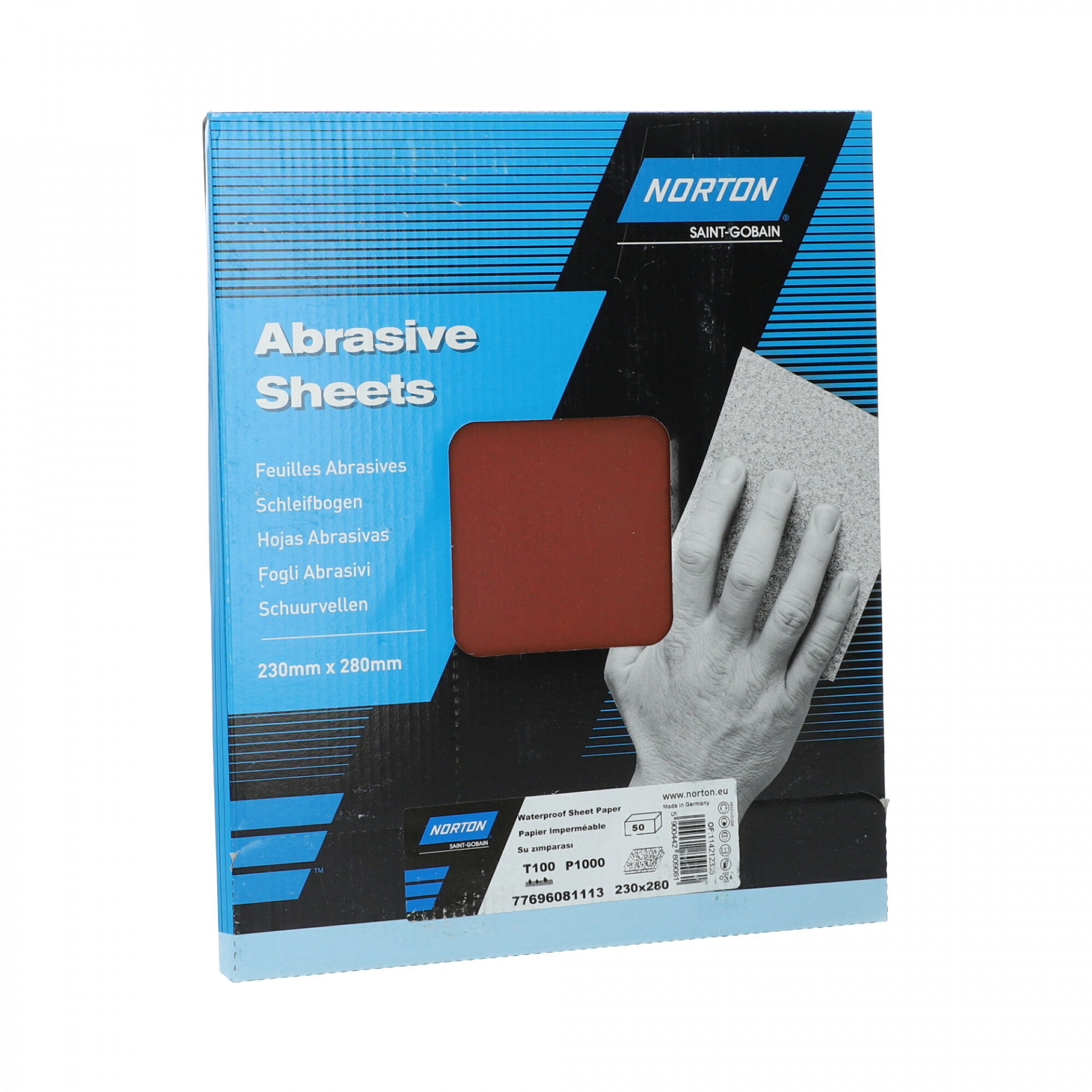 Norton T100 vízálló csiszolópapír 230x280mm P1000, 50 db/csomag termék fő termékképe