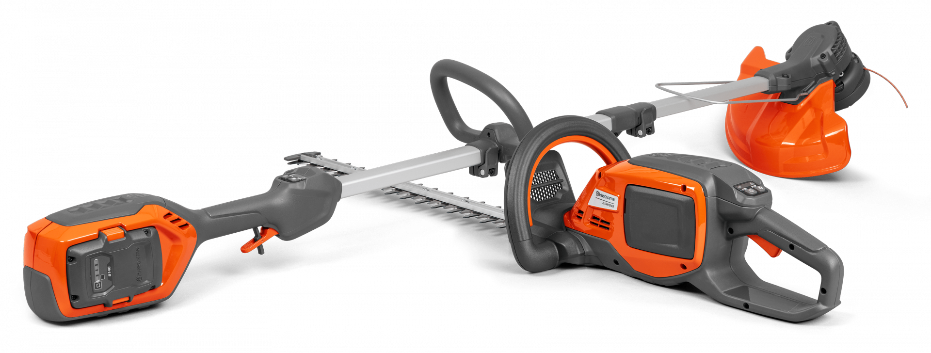 Husqvarna 215iL akkumulátoros szegélynyíró + 215iHD45 akkumulátoros sövényvágó (1 x 2.0 Ah Li-ion akkuval) termék fő termékképe