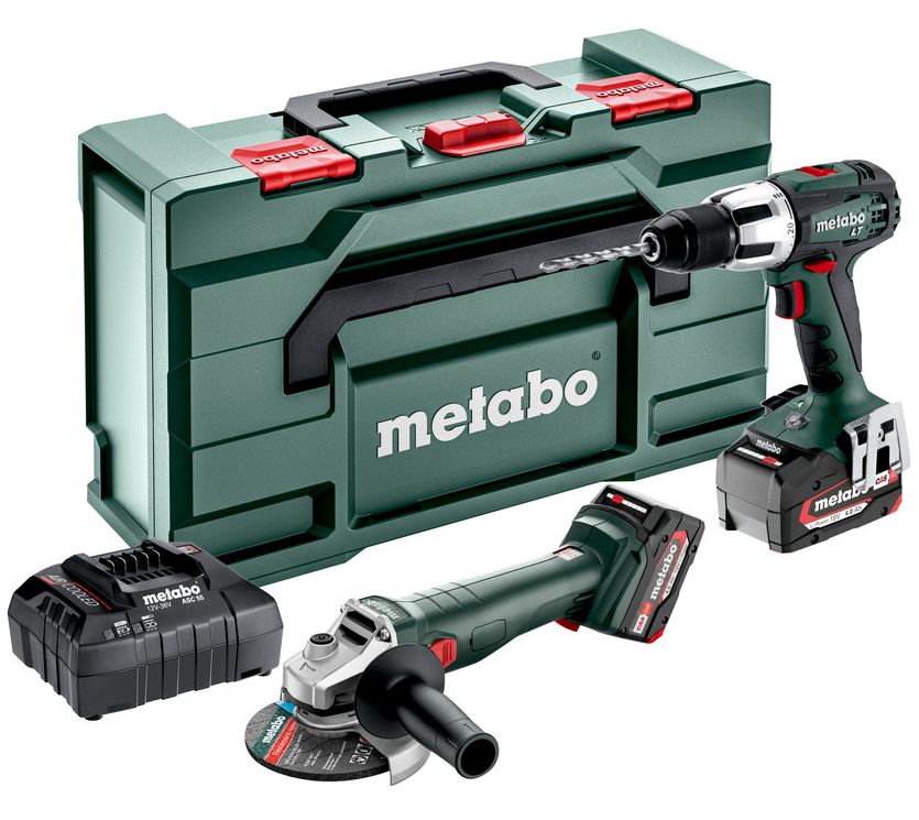 METABO COMBO SET 2.4.2 18 V akkumulátoros gépcsomag (2 x 4.0 Ah Li-Power akkuval, metaBOX kofferben) termék fő termékképe