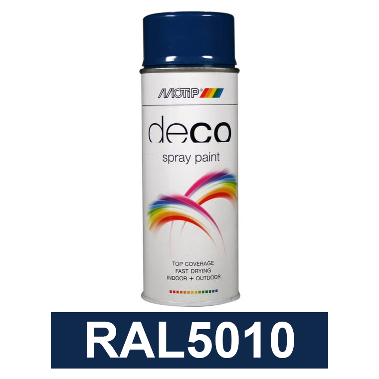 Motip DECO szintetikus festék spray, RAL5010, 400 ml termék fő termékképe