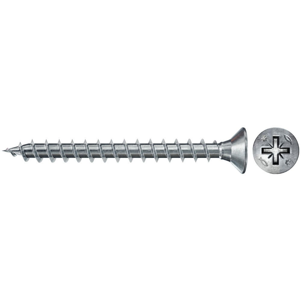 Fischer FPF II CZF 3.0 x 30 BC 1000 süllyesztett fejű, kékre horganyzott végigmenetes csavar, PZ behajtással, 1000 db/csomag termék fő termékképe