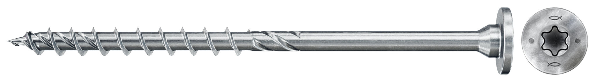 Fischer PowerFast FPF II STP 6.0 x 120 BC 100 lépcsősen süllyesztett fejű, kékre horganyzott részmenetes forgácslapcsavar TX behajtással, 100 db/csomag termék fő termékképe