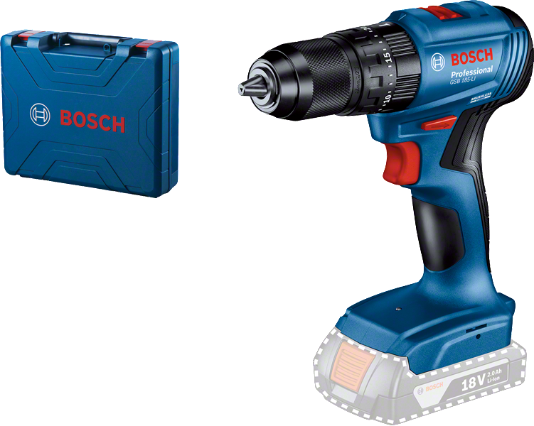 Bosch GSB 185-LI akkus ütvefúró-csavarozó (akku és töltő nélkül, kofferben) termék fő termékképe