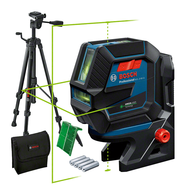 Bosch GCL 2-50 G kombinált lézer + BT 150 állvány + RM 10 forgó tartó termék fő termékképe