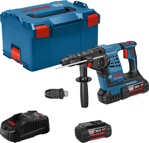 Bosch GBH 36 VF-LI Plus akkus SDS-plus fúró-vésőkalapács (2 x 4.0 Ah Li-ion akkuval, L-BOXX-ban) termék fő termékképe